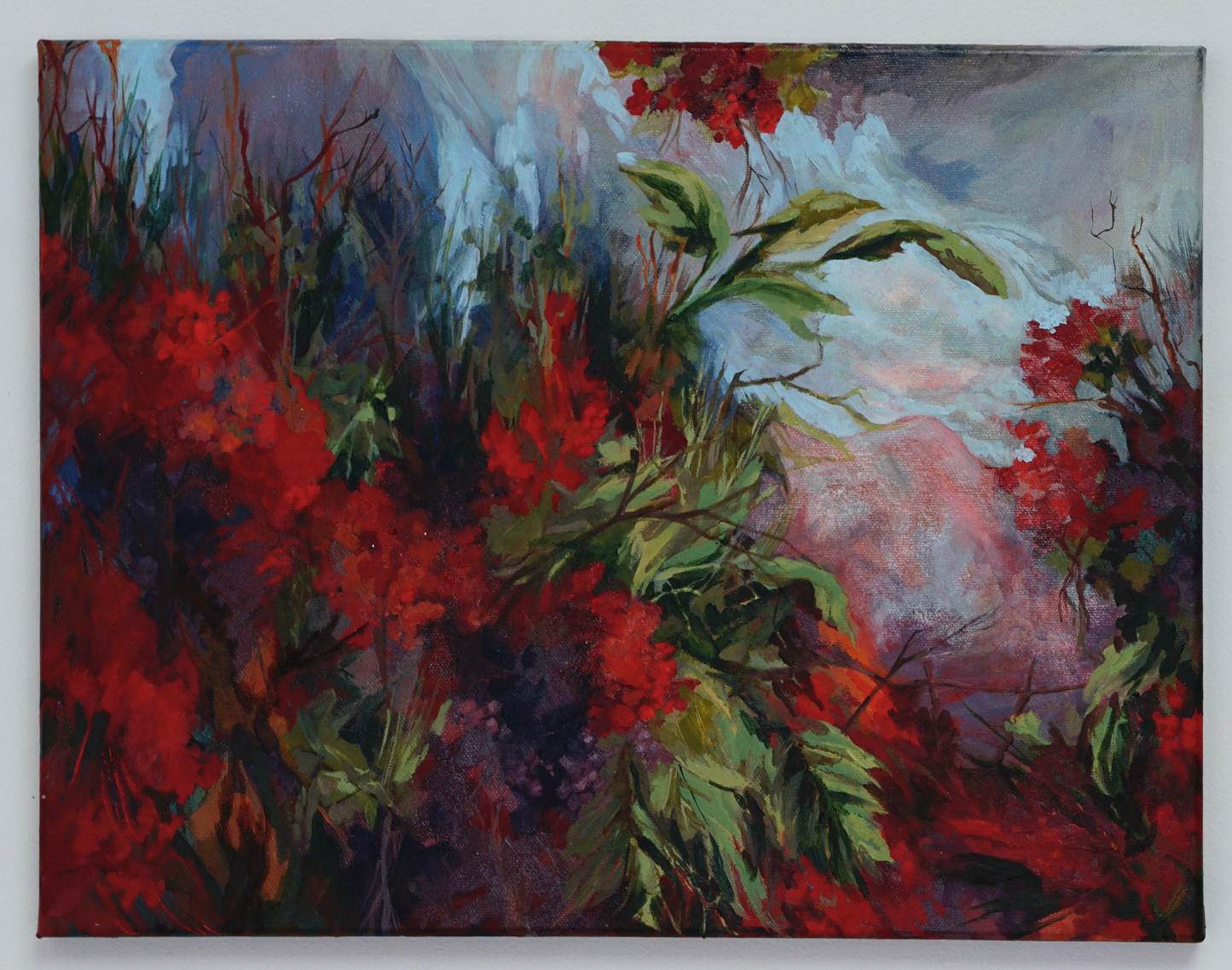 'Autumn hedge' 18'' x 14'' oil on canvas