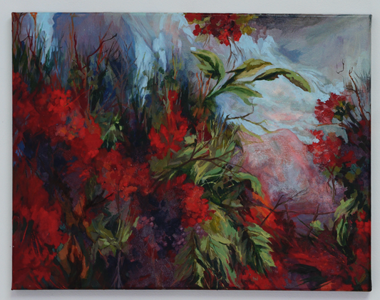 'Autumn hedge' 18'' x 14'' oil on canvas