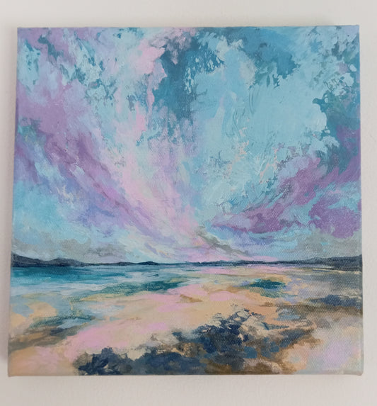'Long Sligo days' 8'' x 8'' acrylic on canvas